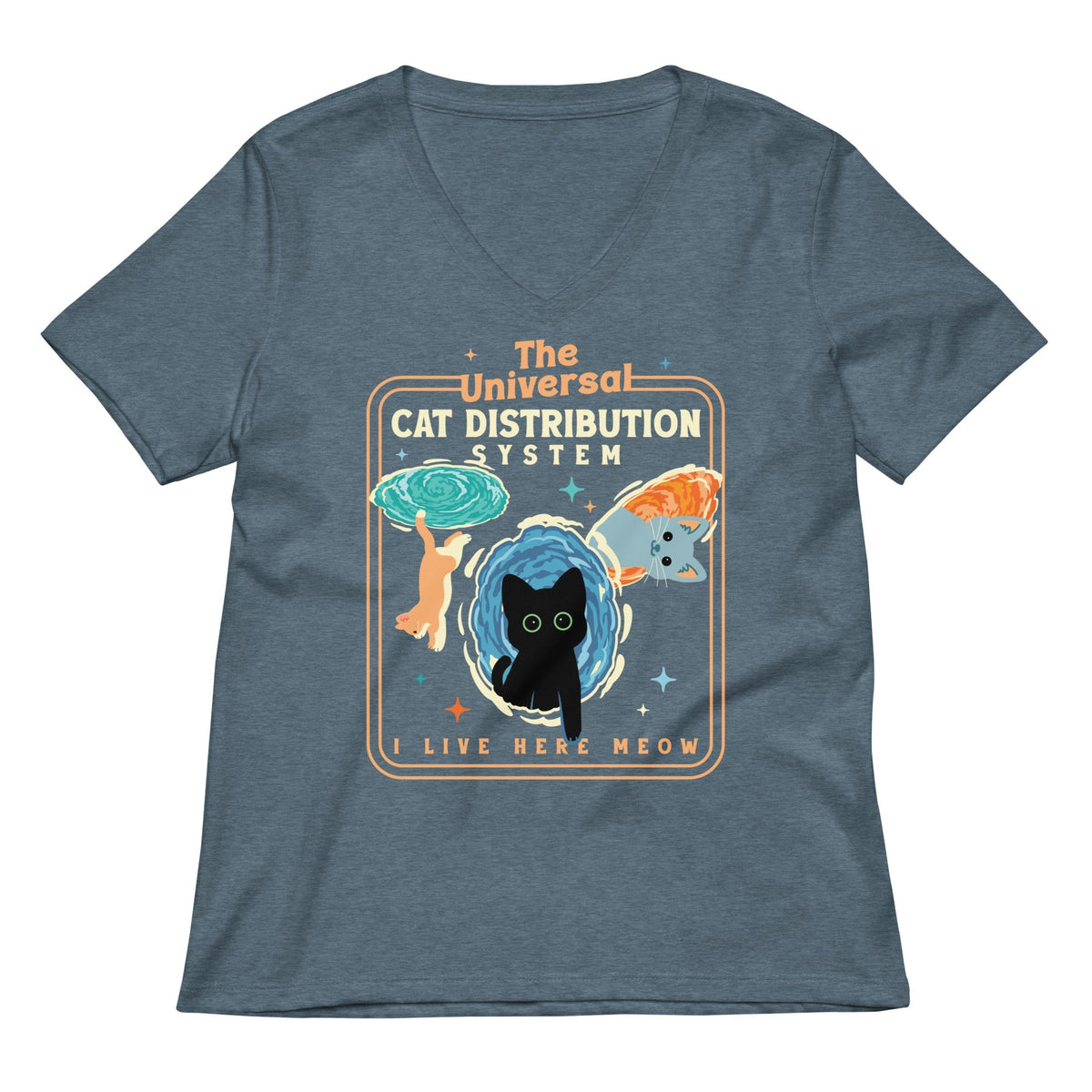 The Universal Cat Distribution System Women's V-Neck Tee