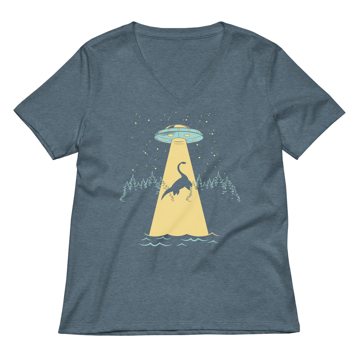 Nessie Abduction Women's V-Neck Tee