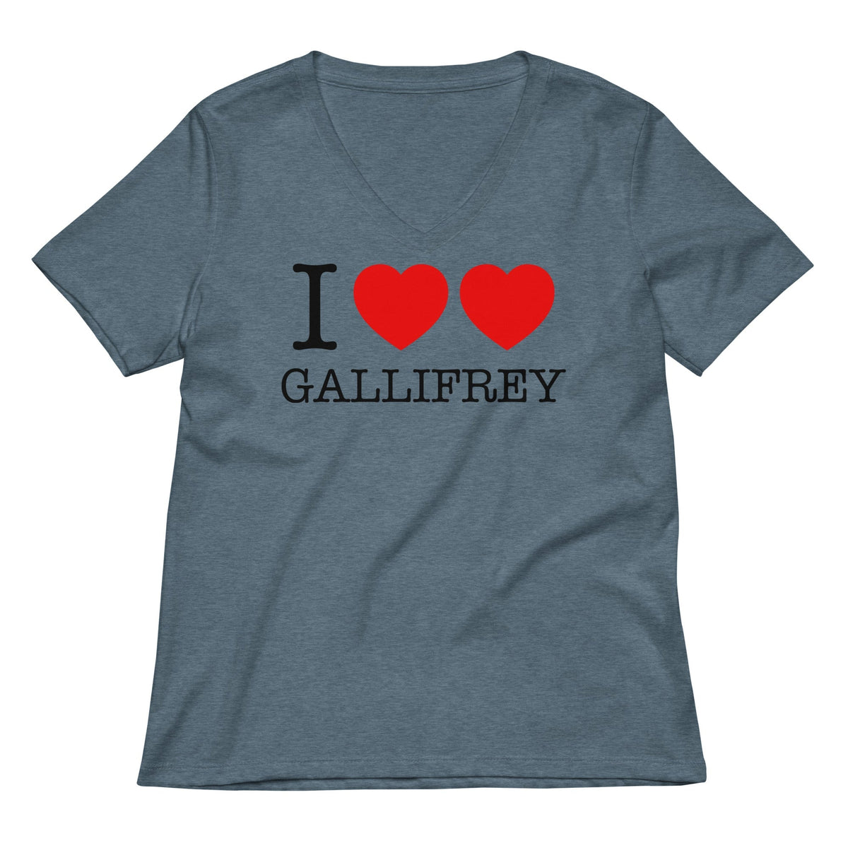 I Heart Heart Gallifrey Women's V-Neck Tee