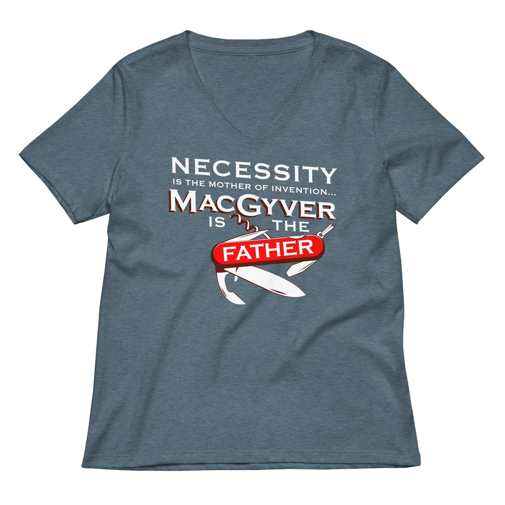 Necessity Is The Mother Women's V-Neck Tee