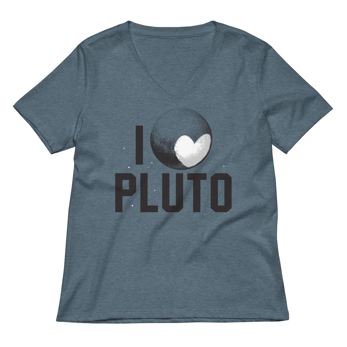 I Heart Pluto Women's V-Neck Tee