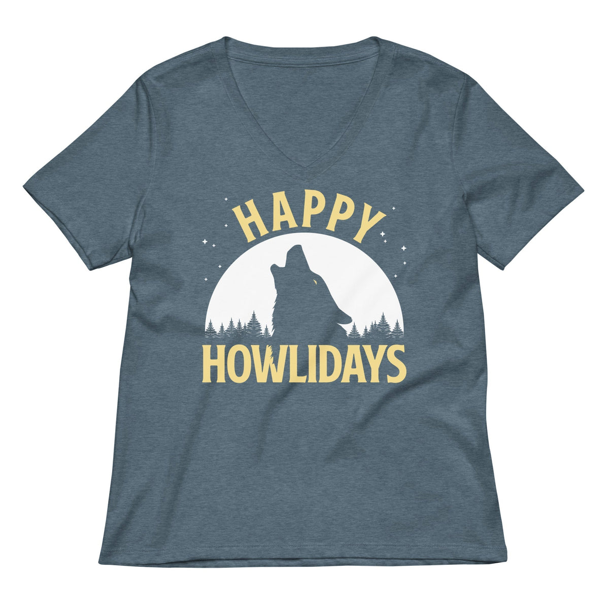 Happy Howlidays Women's V-Neck Tee