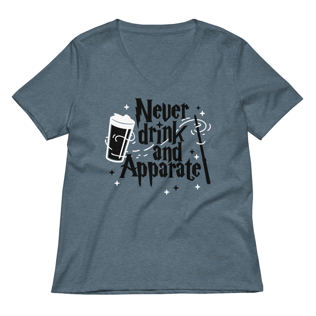 Never Drink And Apparate Women's V-Neck Tee