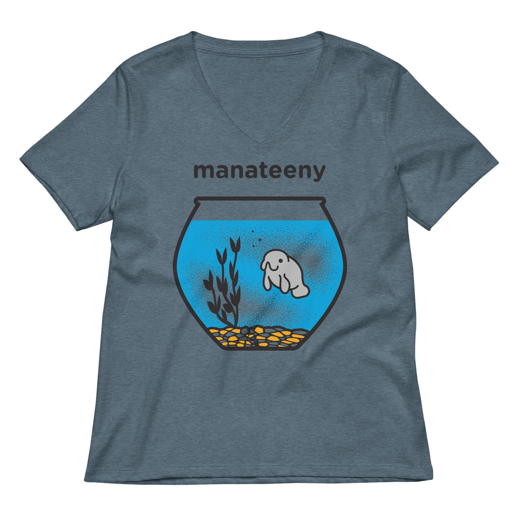 Manateeny Women's V-Neck Tee