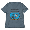 Manateeny Women's V-Neck Tee