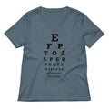 Too Close Eye Chart Women's V-Neck Tee