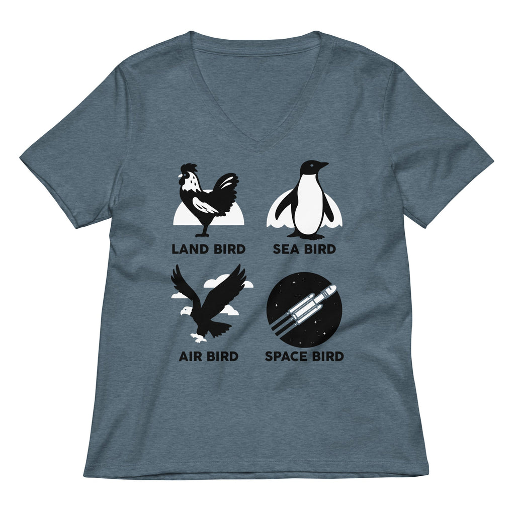 Types Of Birds Women's V-Neck Tee
