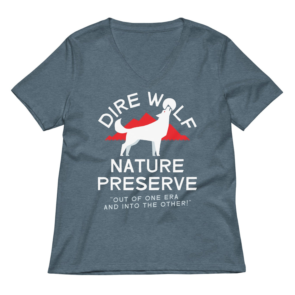 Dire Wolf Nature Preserve Women's V-Neck Tee