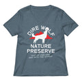 Dire Wolf Nature Preserve Women's V-Neck Tee