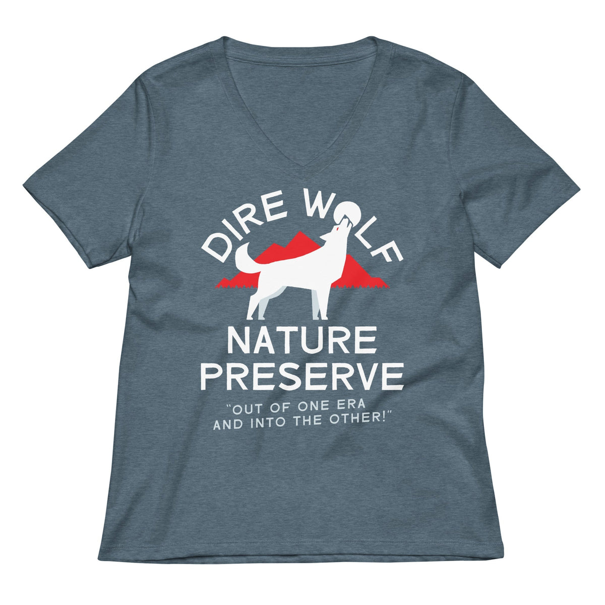 Dire Wolf Nature Preserve Women's V-Neck Tee