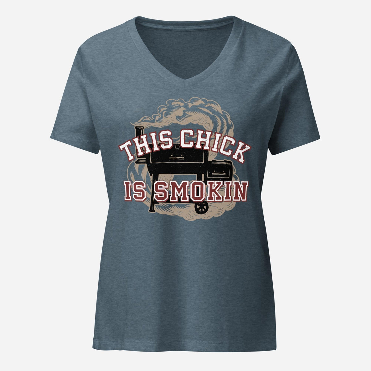 This Chick is Smokin Womenâ€™s Relaxed V-neck TEE