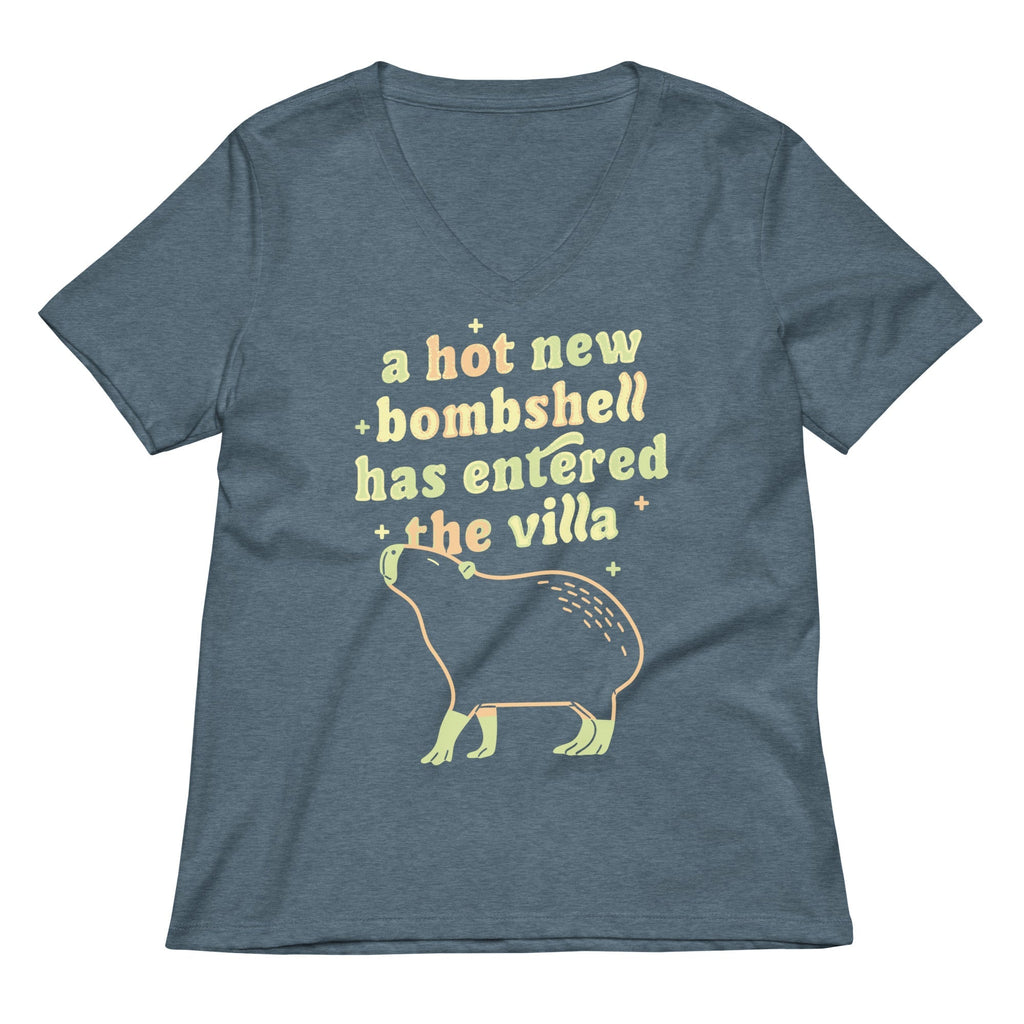 A Hot New Bombshell Has Entered The Villa Women's V-Neck Tee