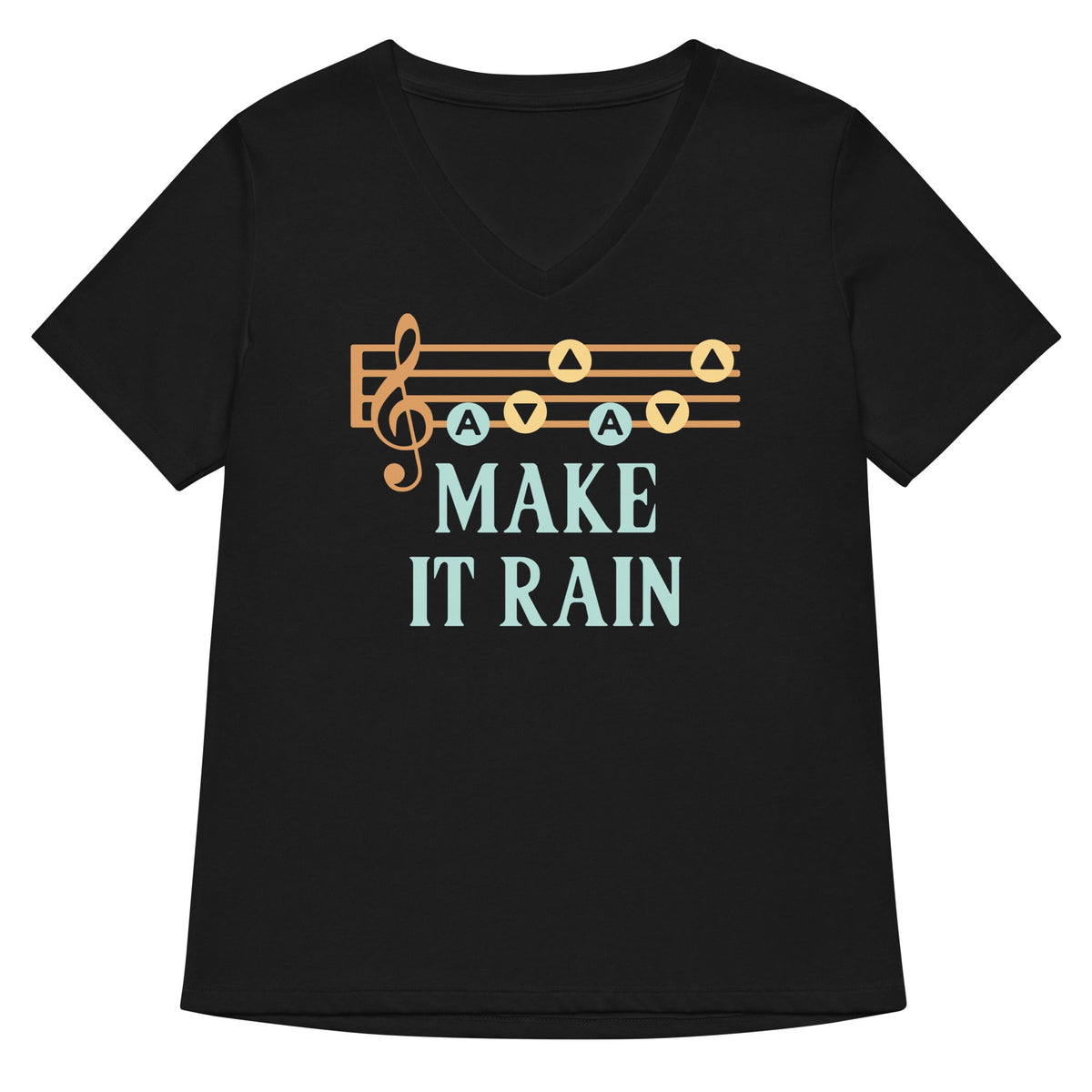 Make It Rain Women's V-Neck Tee