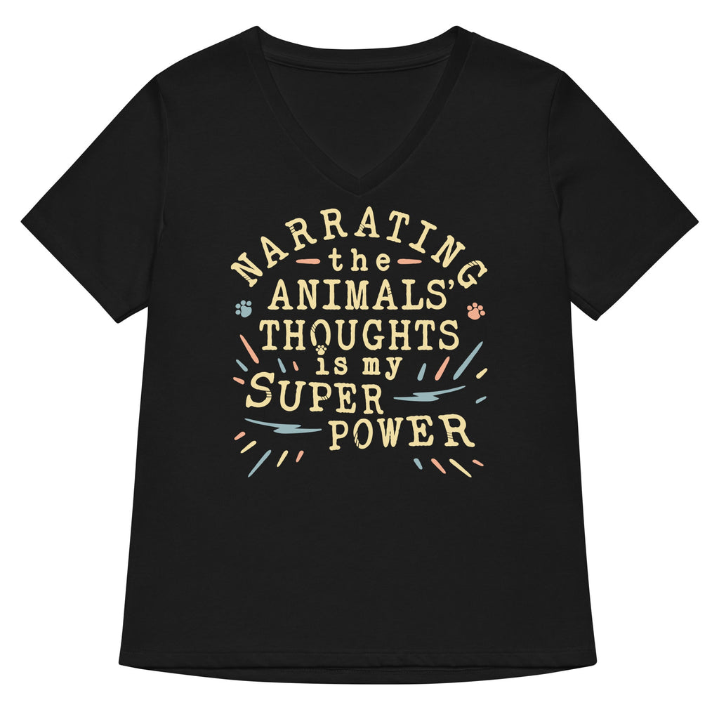 Narrating The Animals Thoughts Women's V-Neck Tee