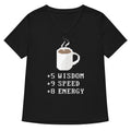 Coffee Plus To Stats Women's V-Neck Tee