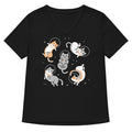 Cats In Space Women's V-Neck Tee