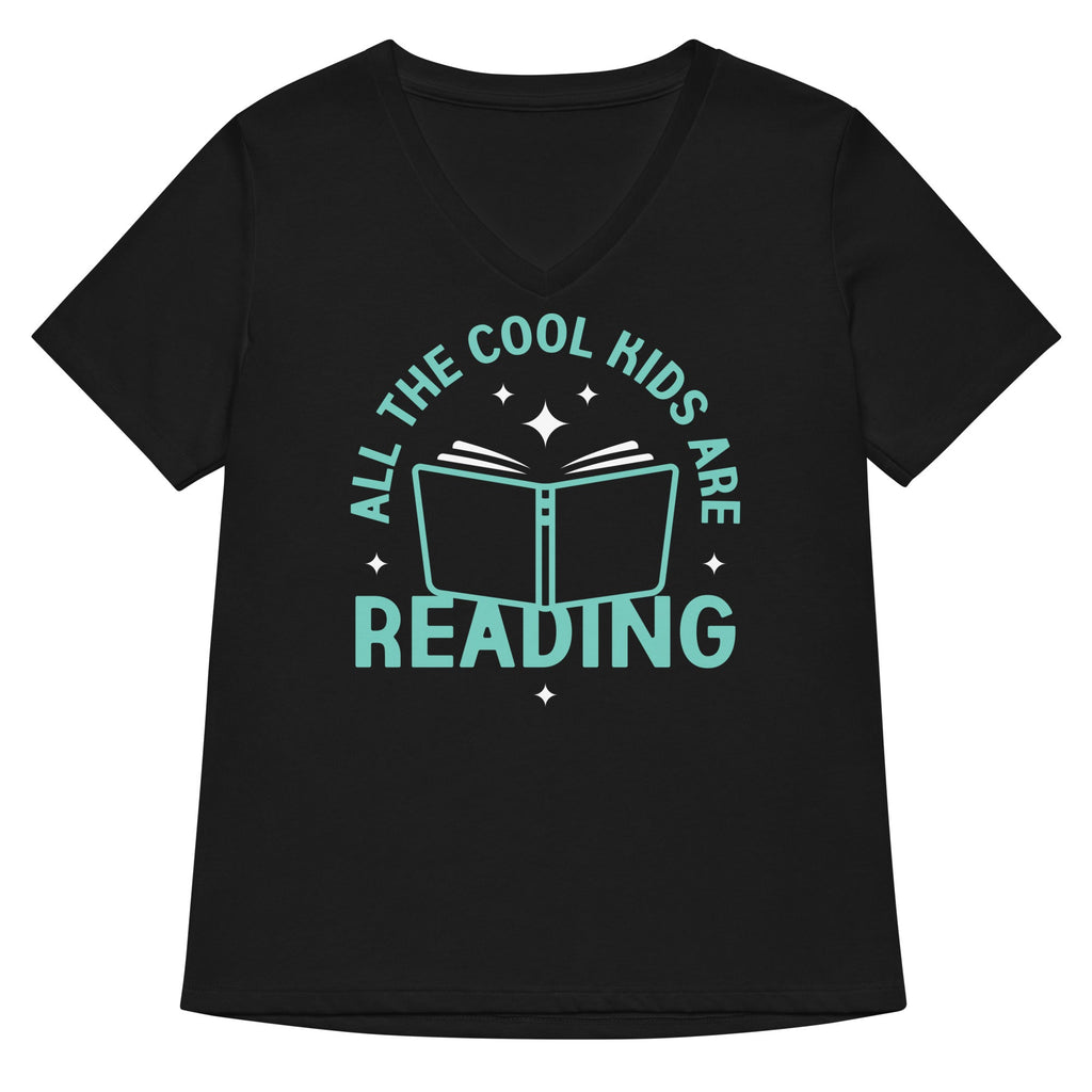 All The Cool Kids Are Reading Women's V-Neck Tee