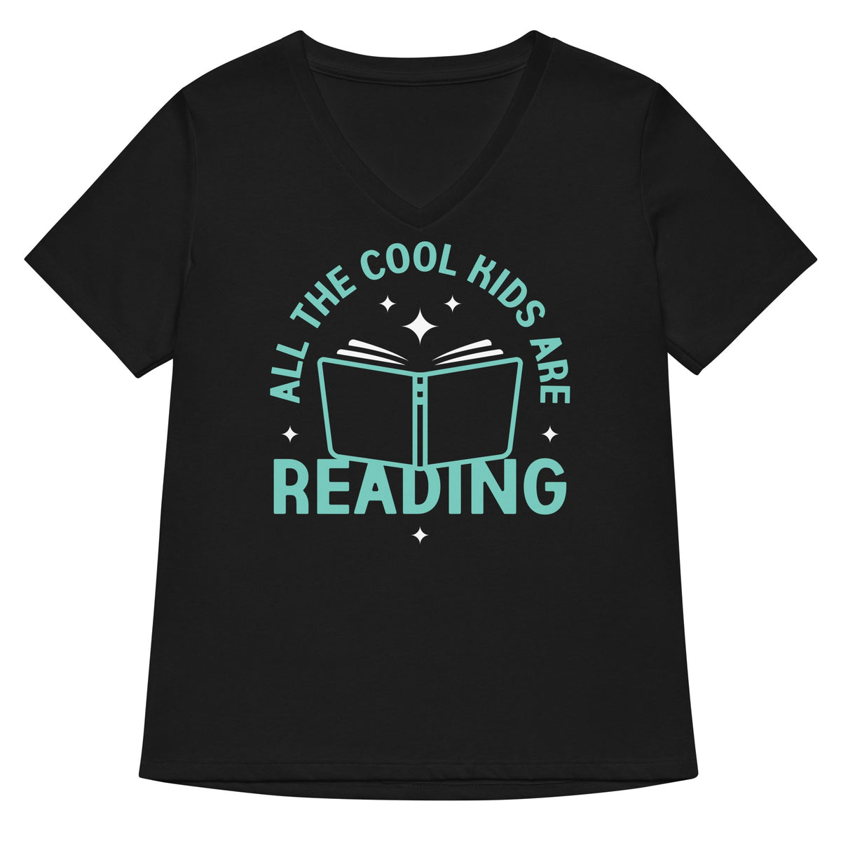 All The Cool Kids Are Reading Women's V-Neck Tee
