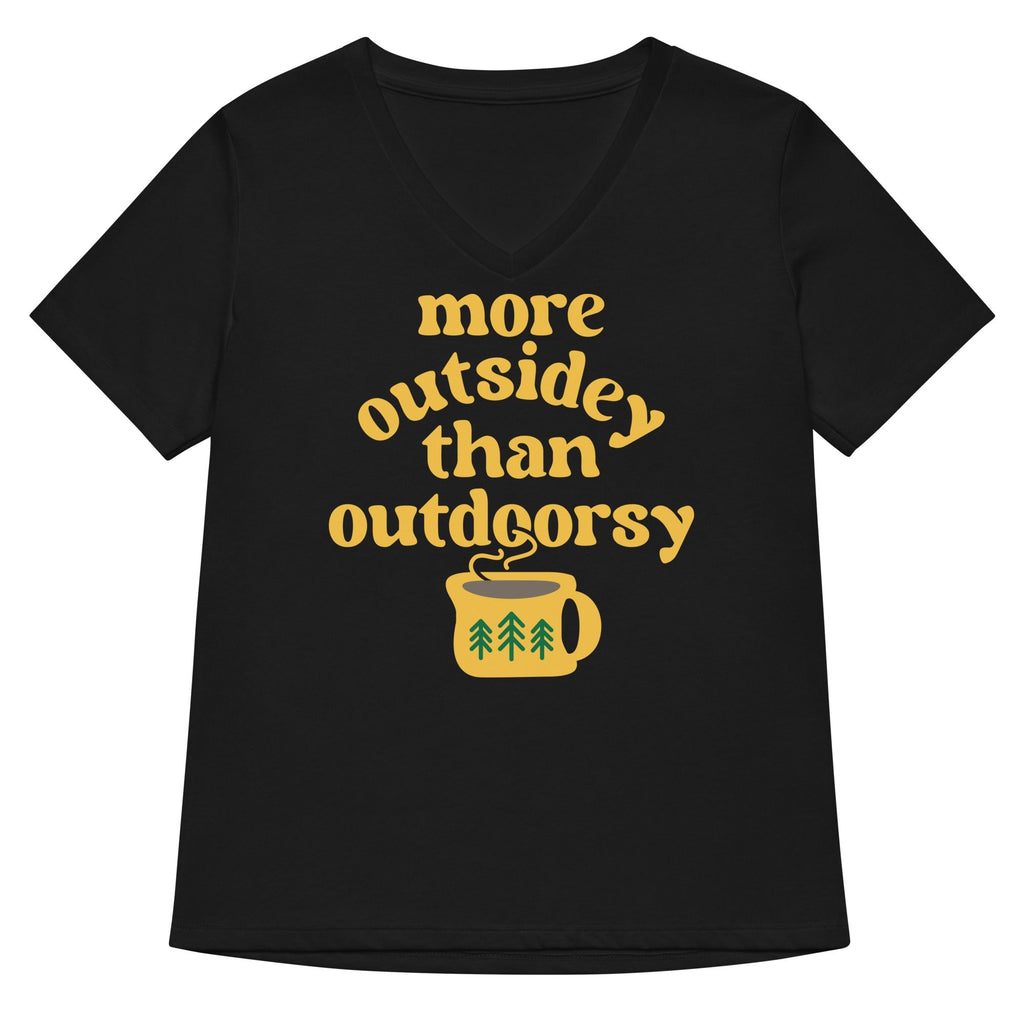 More Outsidey Than Outdoorsy Women's V-Neck Tee