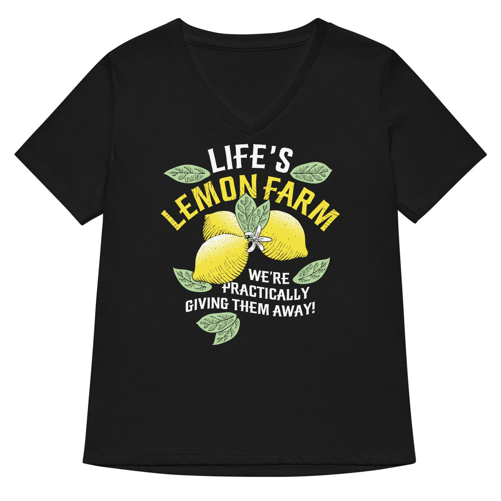 Life's Lemon Farm Women's V-Neck Tee