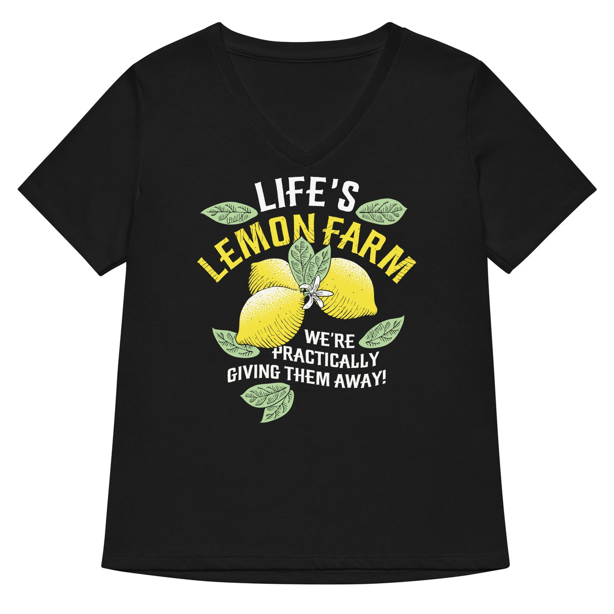 Life's Lemon Farm Women's V-Neck Tee