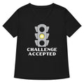 Challenge Accepted Stoplight Women's V-Neck Tee