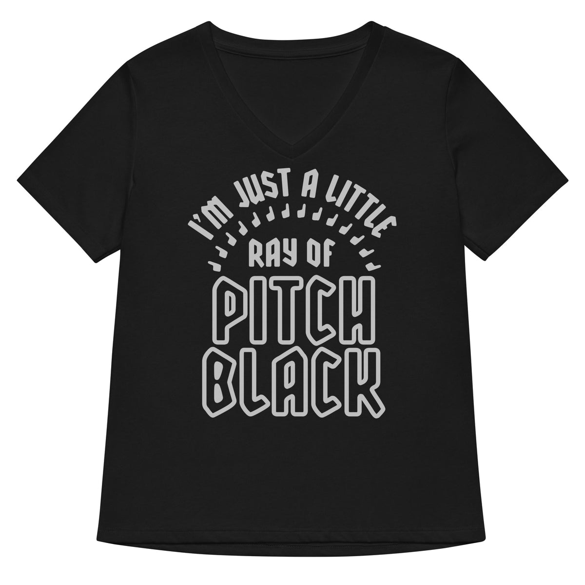 Ray Of Pitch Black Women's V-Neck Tee