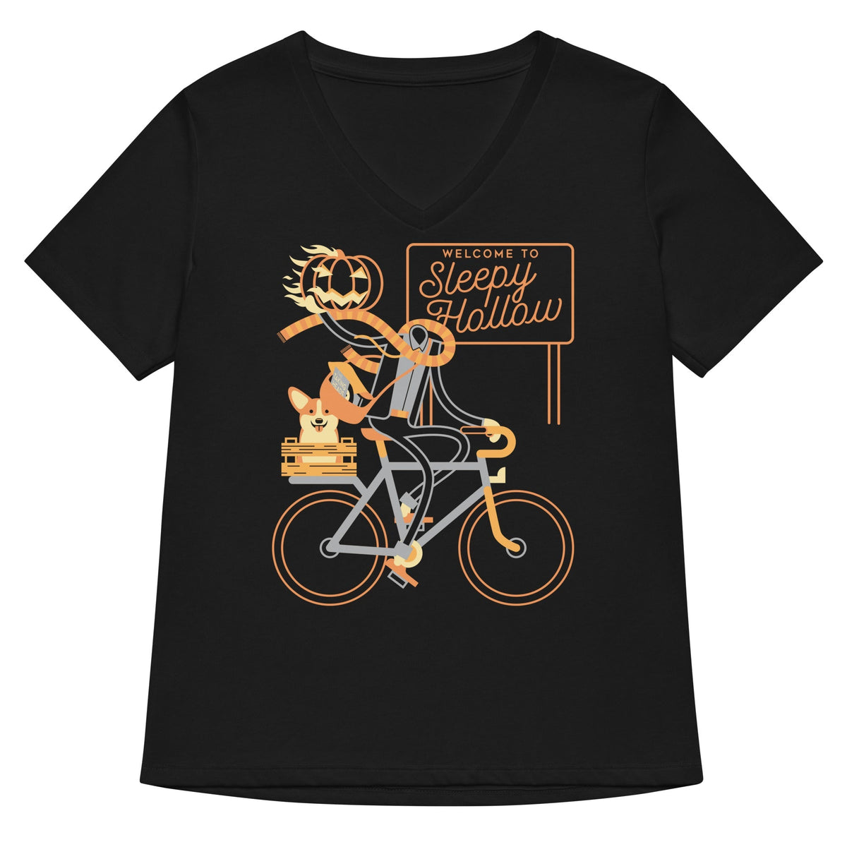 Welcome To Sleepy Hollow Women's V-Neck Tee