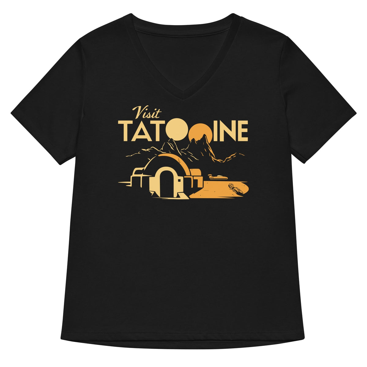 Visit Tatooine Women's V-Neck Tee