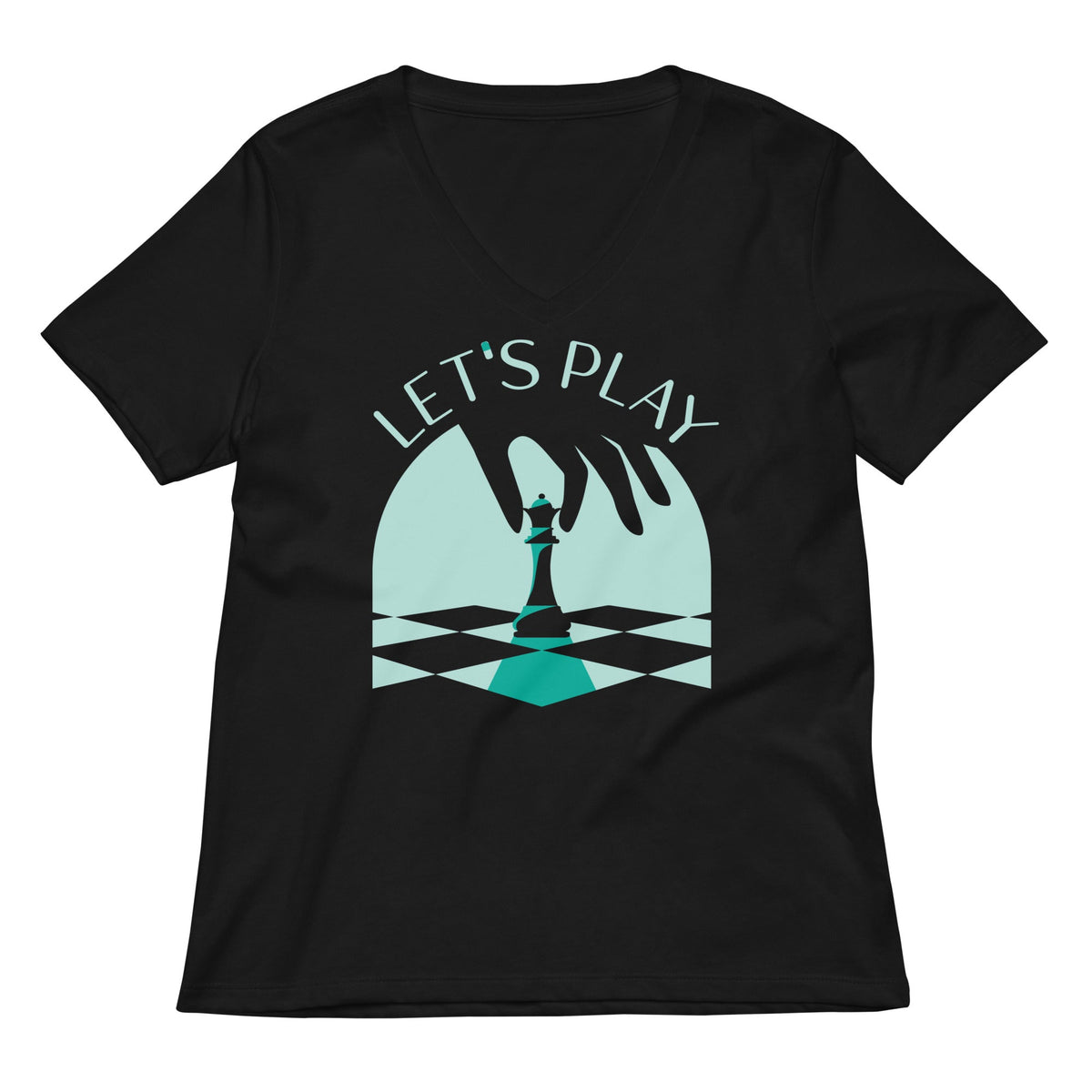 Let's Play Chess Women's V-Neck Tee