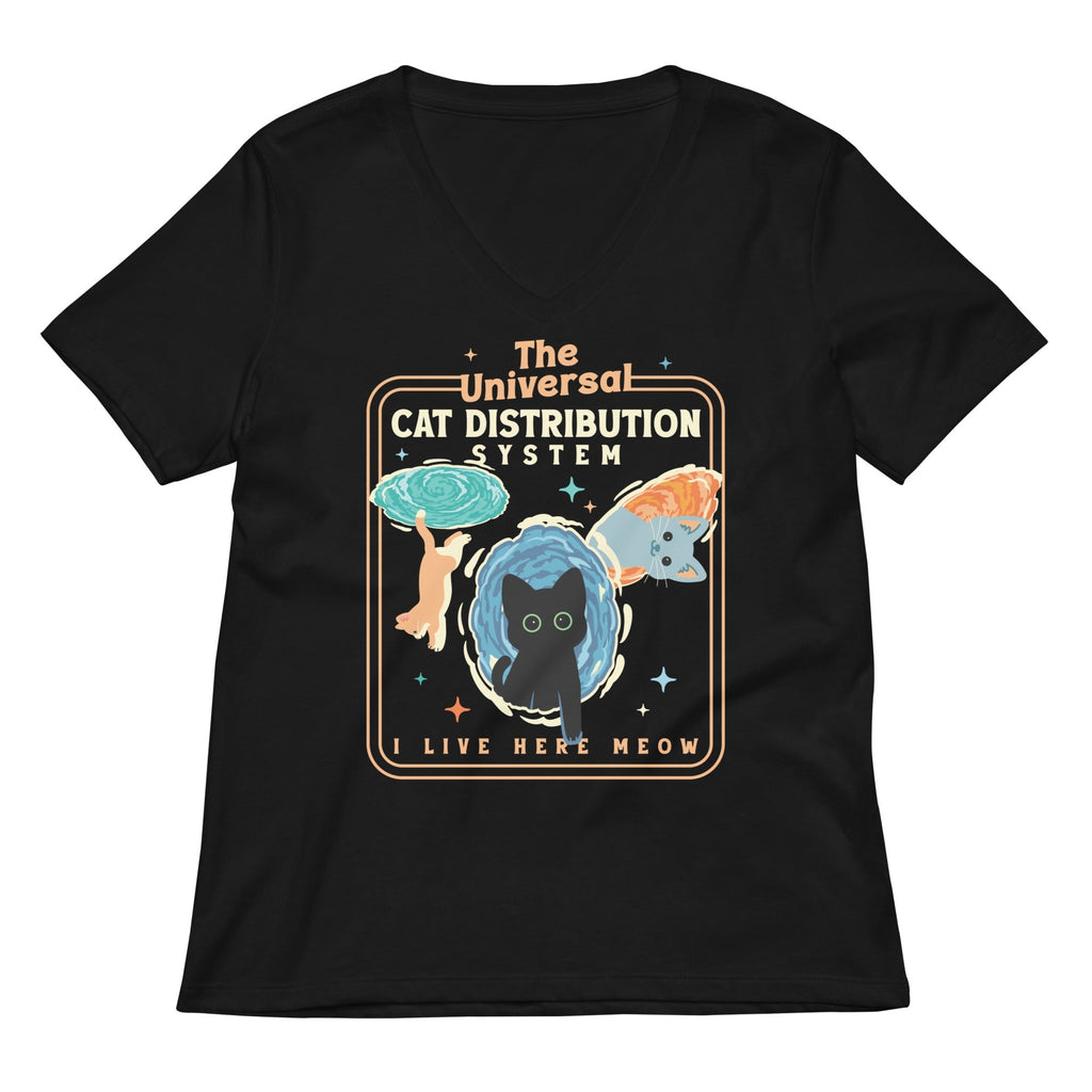 The Universal Cat Distribution System Women's V-Neck Tee