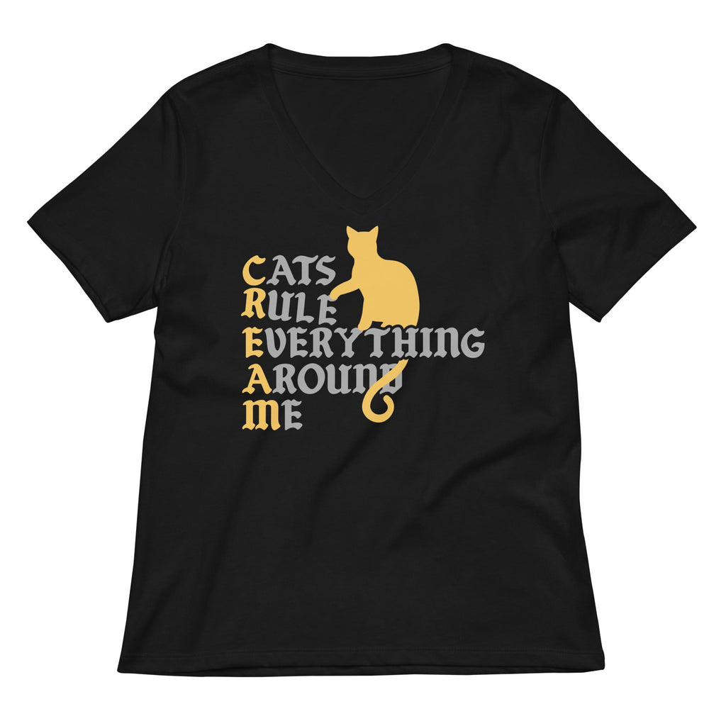 Cats Rule Everything Around Me Women's V-Neck Tee
