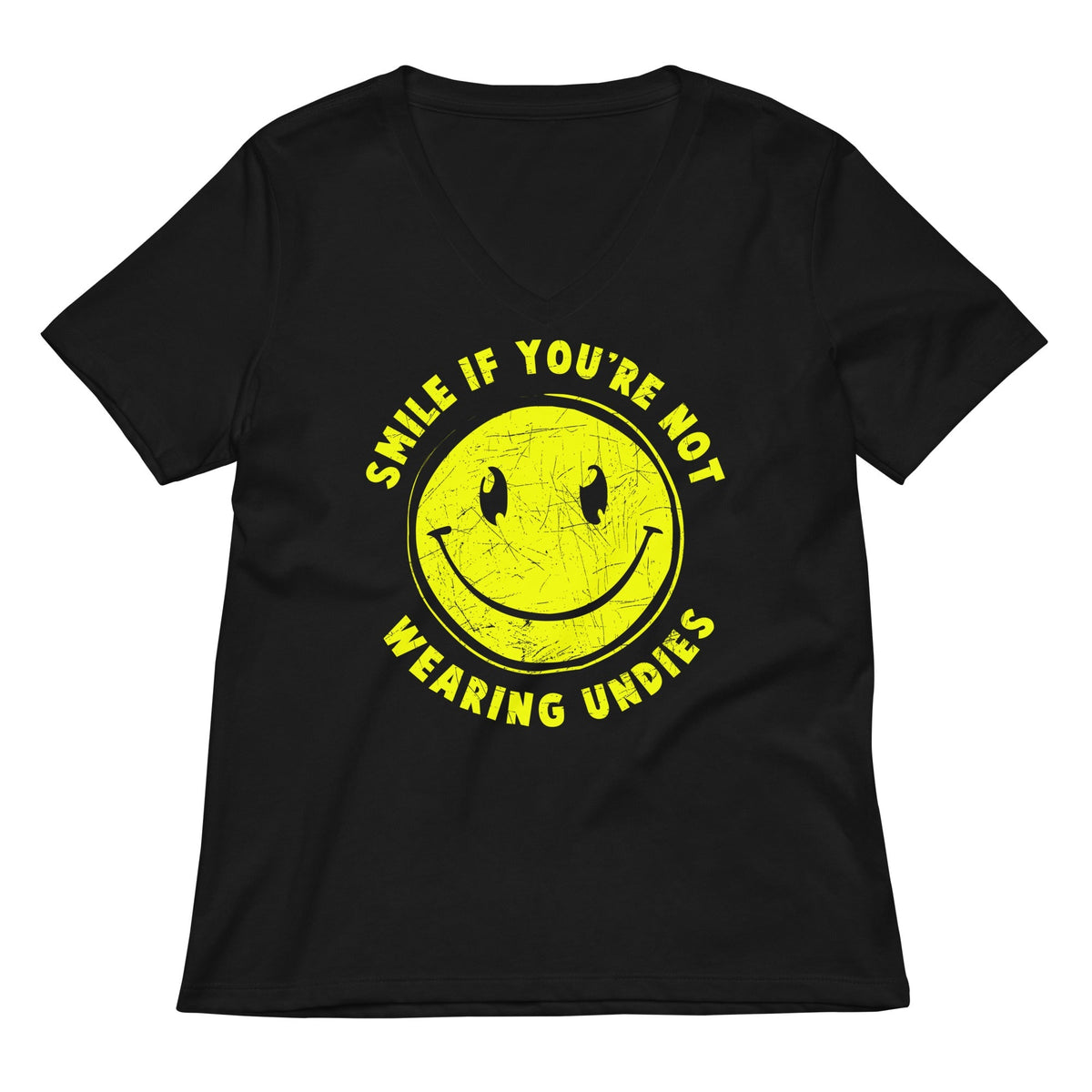 Smile For No Undies Women's V-Neck Tee