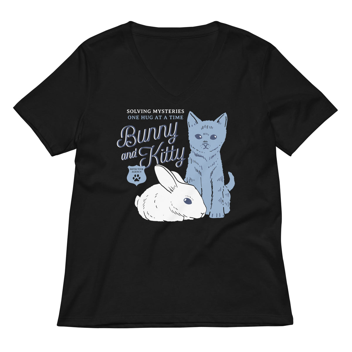 Bunny And Kitty Women's V-Neck Tee
