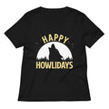 Happy Howlidays Women's V-Neck Tee