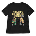 Mighty Odinson Bros Women's V-Neck Tee