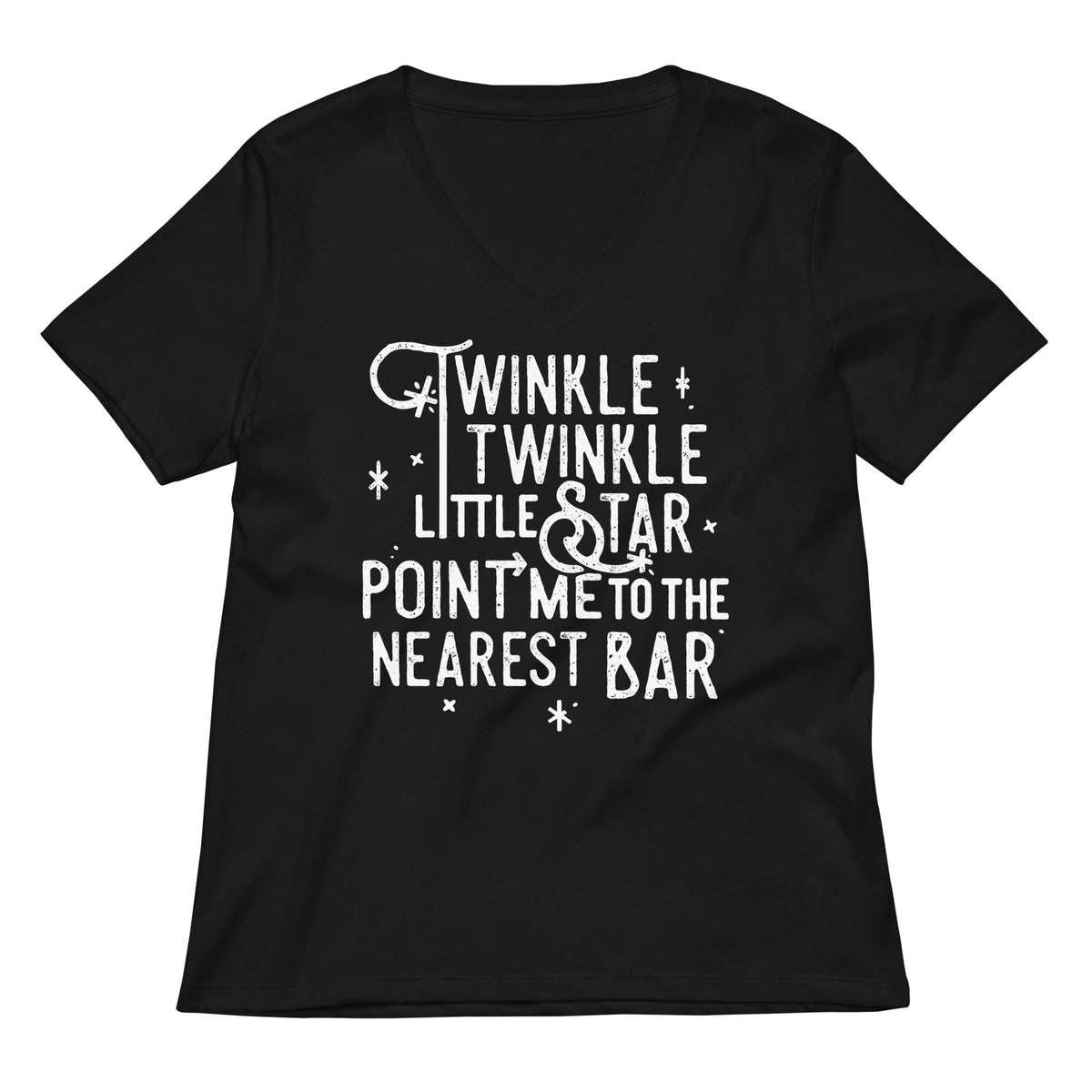 Point Me To The Nearest Bar Women's V-Neck Tee