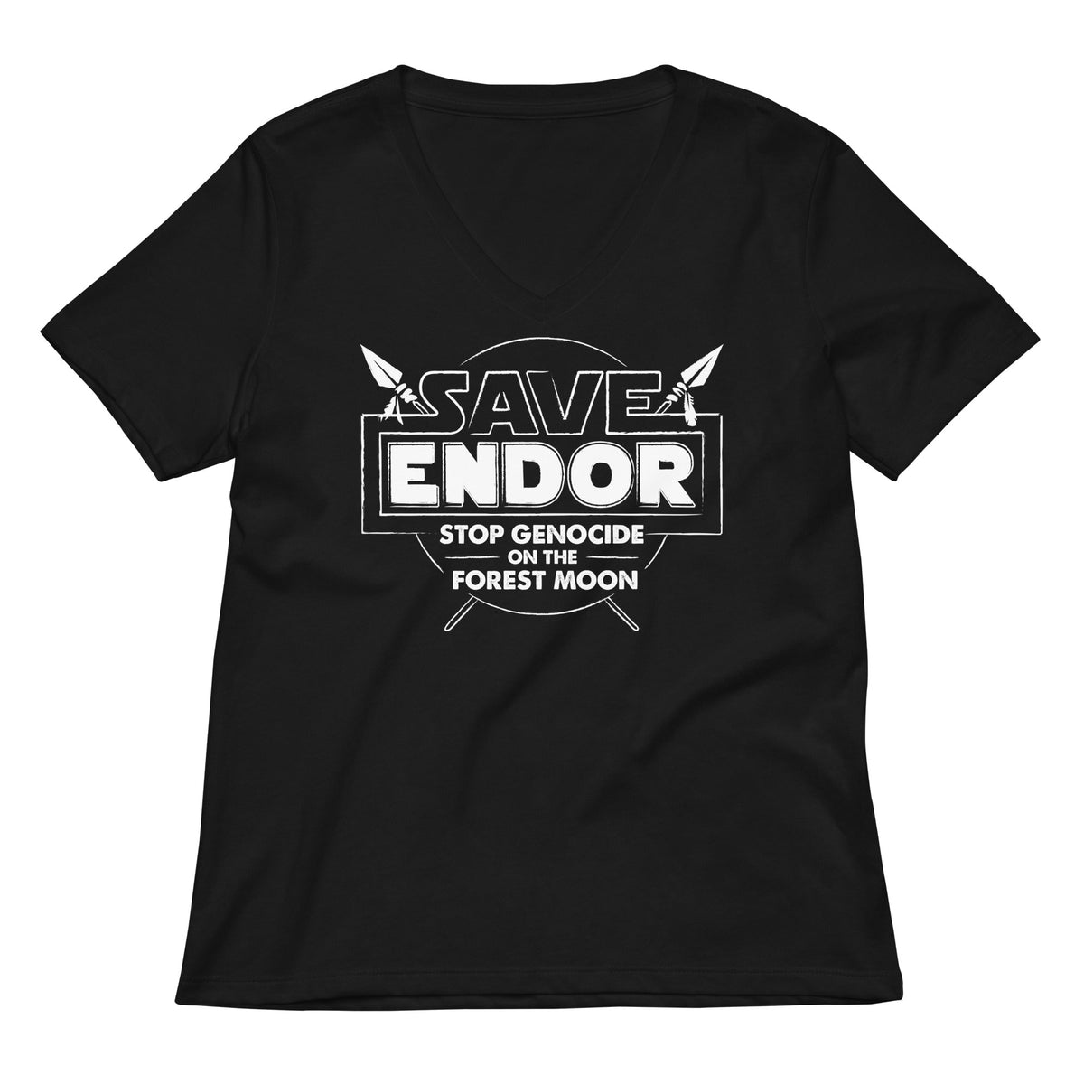 Save Endor Women's V-Neck Tee