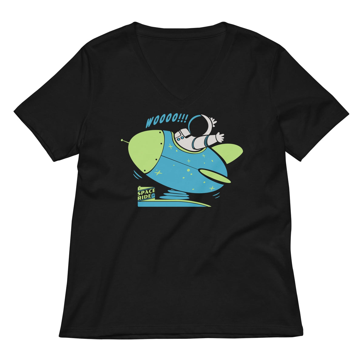 Space Ride Women's V-Neck Tee