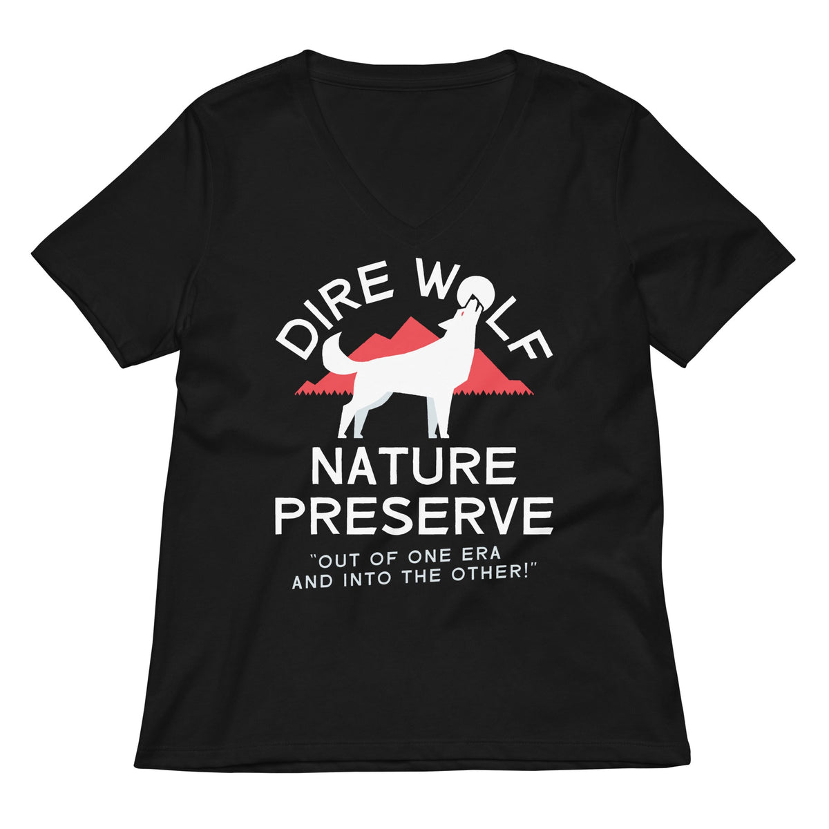 Dire Wolf Nature Preserve Women's V-Neck Tee
