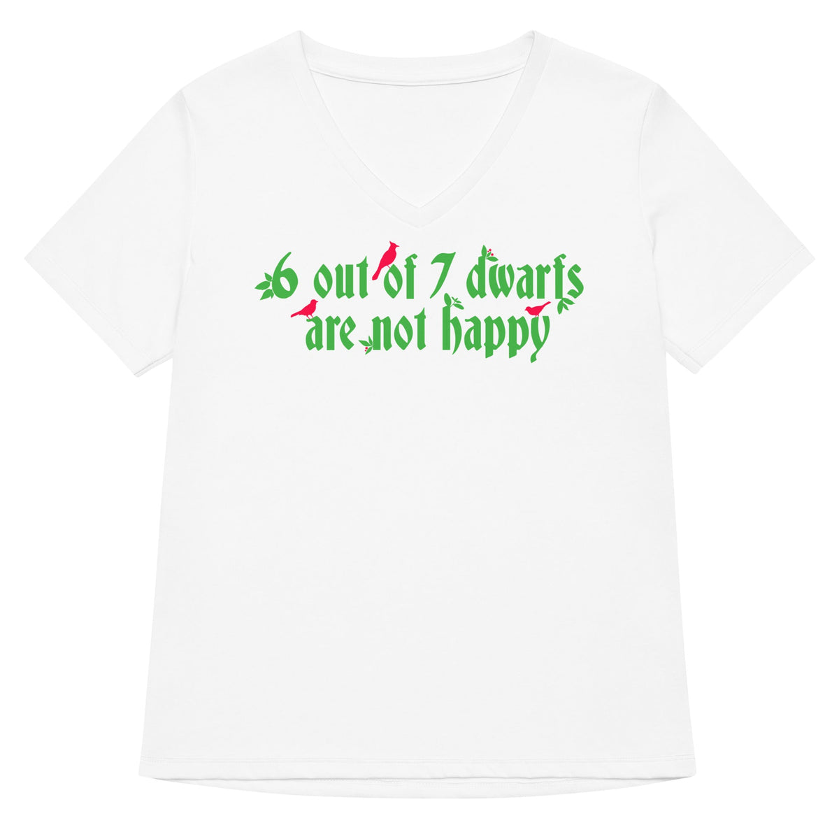 6 Out Of 7 Dwarfs Women's V-Neck Tee