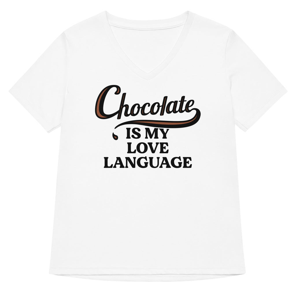 Chocolate Is My Love Language Women's V-Neck Tee