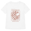 Vitruvian Pizza Women's V-Neck Tee