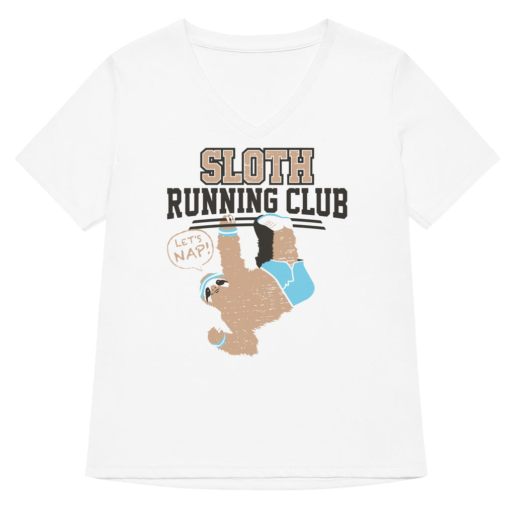 Sloth Running Club Women's V-Neck Tee