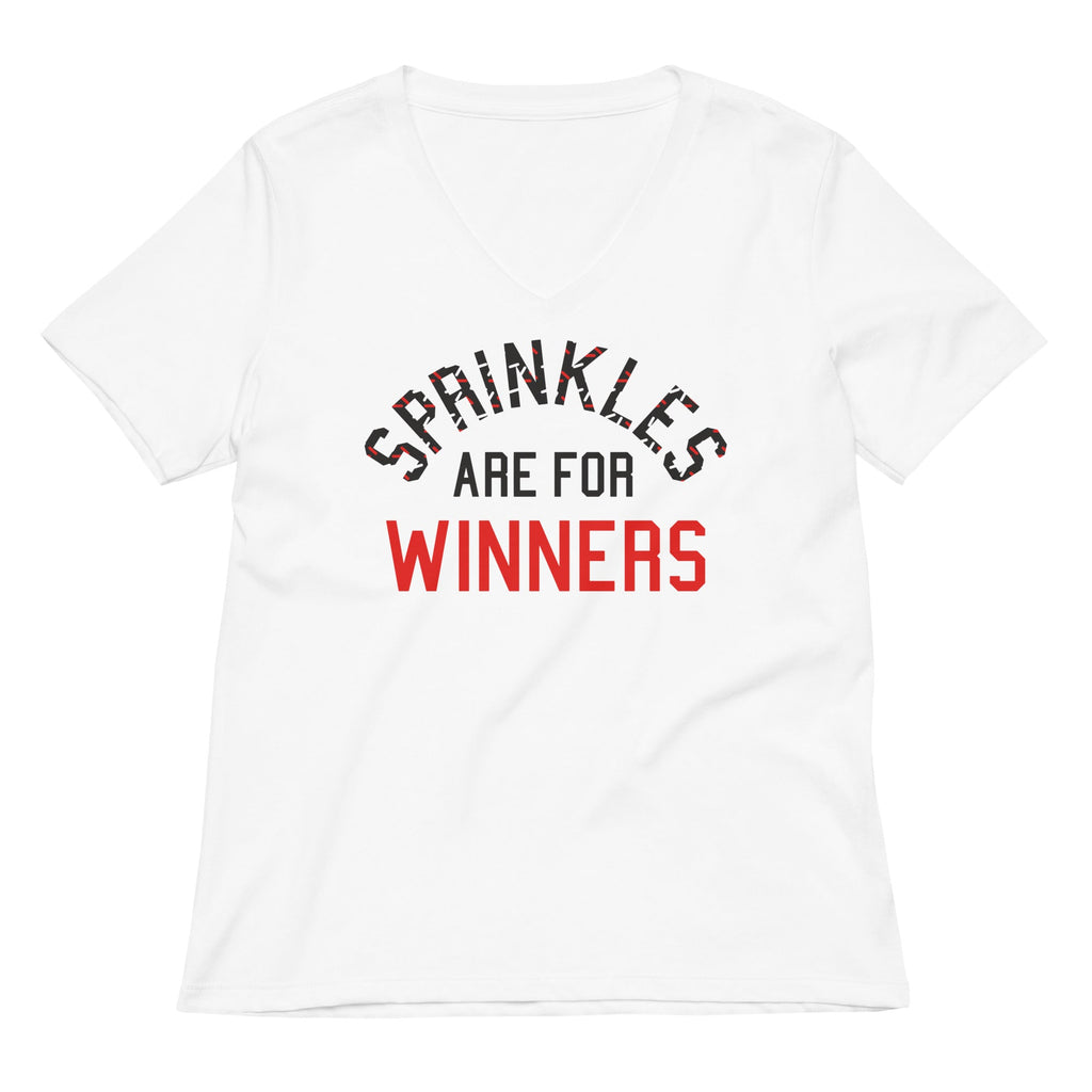 Sprinkles Are For Winners Women's V-Neck Tee