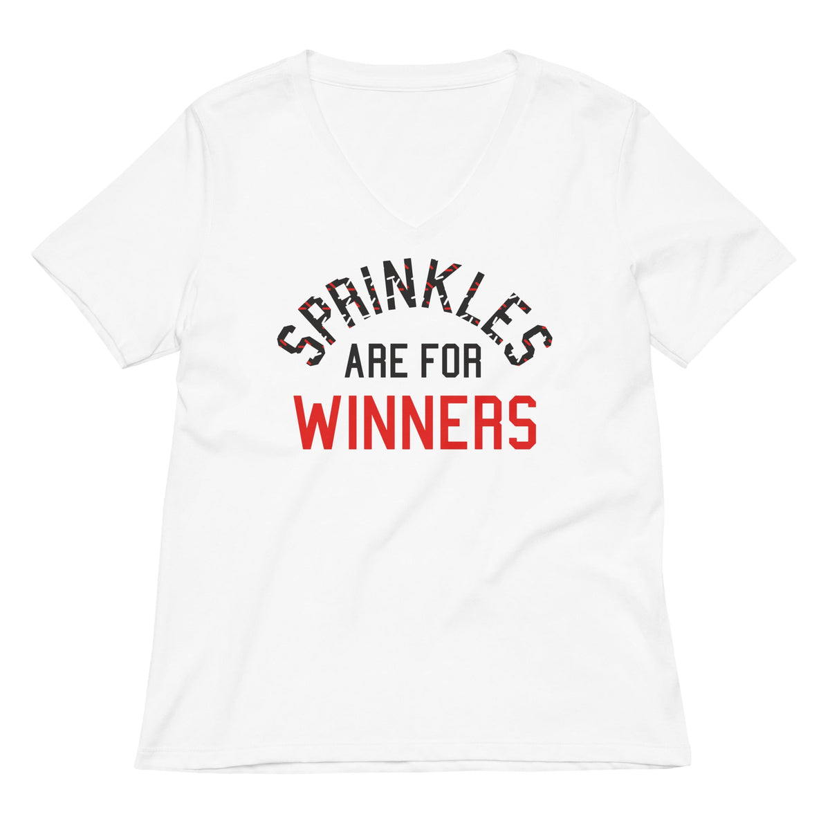 Sprinkles Are For Winners Women's V-Neck Tee