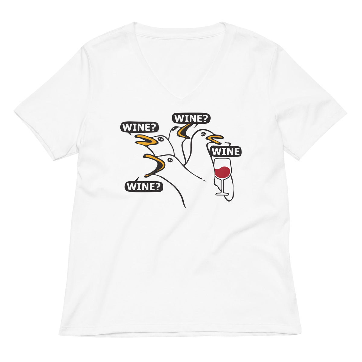 Wine Wine Wine Wine Women's V-Neck Tee