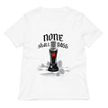 None Shall Pass Black Knight Women's V-Neck Tee