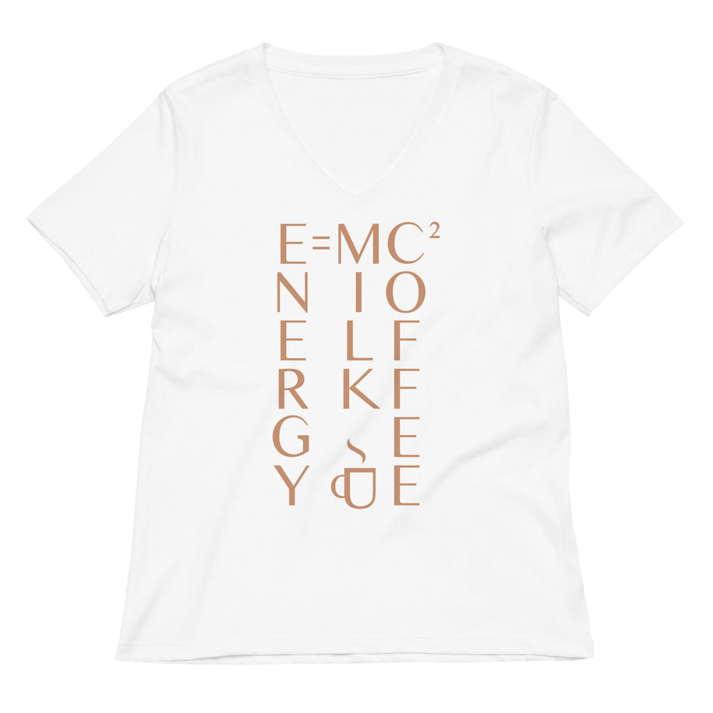 Energy Equals Milk Times Coffee Squared Women's V-Neck Tee