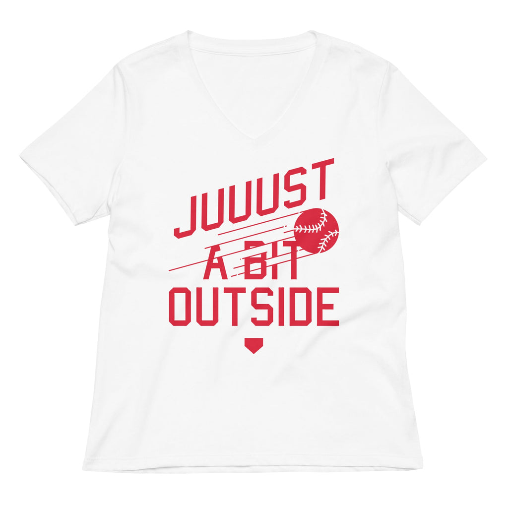 Just A Bit Outside Women's V-Neck Tee